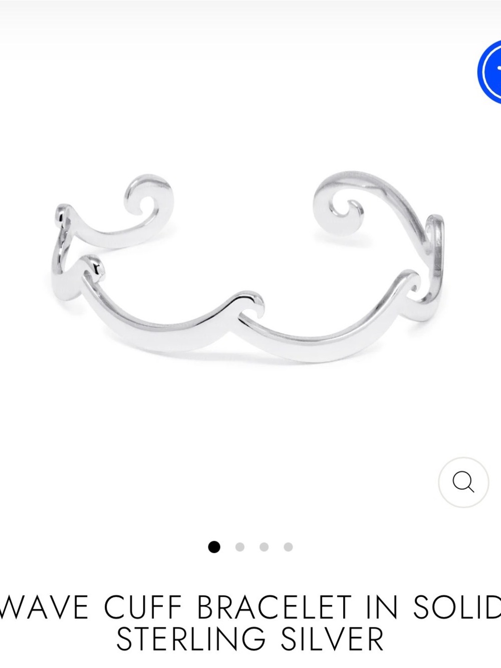 Sterling Silver Wave Cuff Bracelet